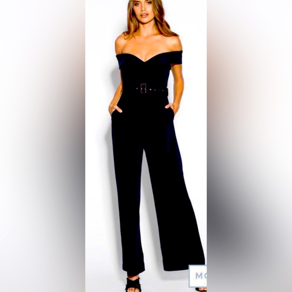 Australian design Sheike Amore black buckle Jumpsuit - size 4